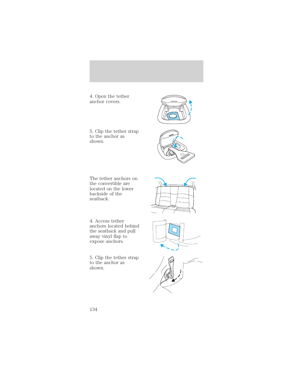 Seating and safety restraints | FORD 2002 Mustang v.1 User Manual | Page 134 / 264