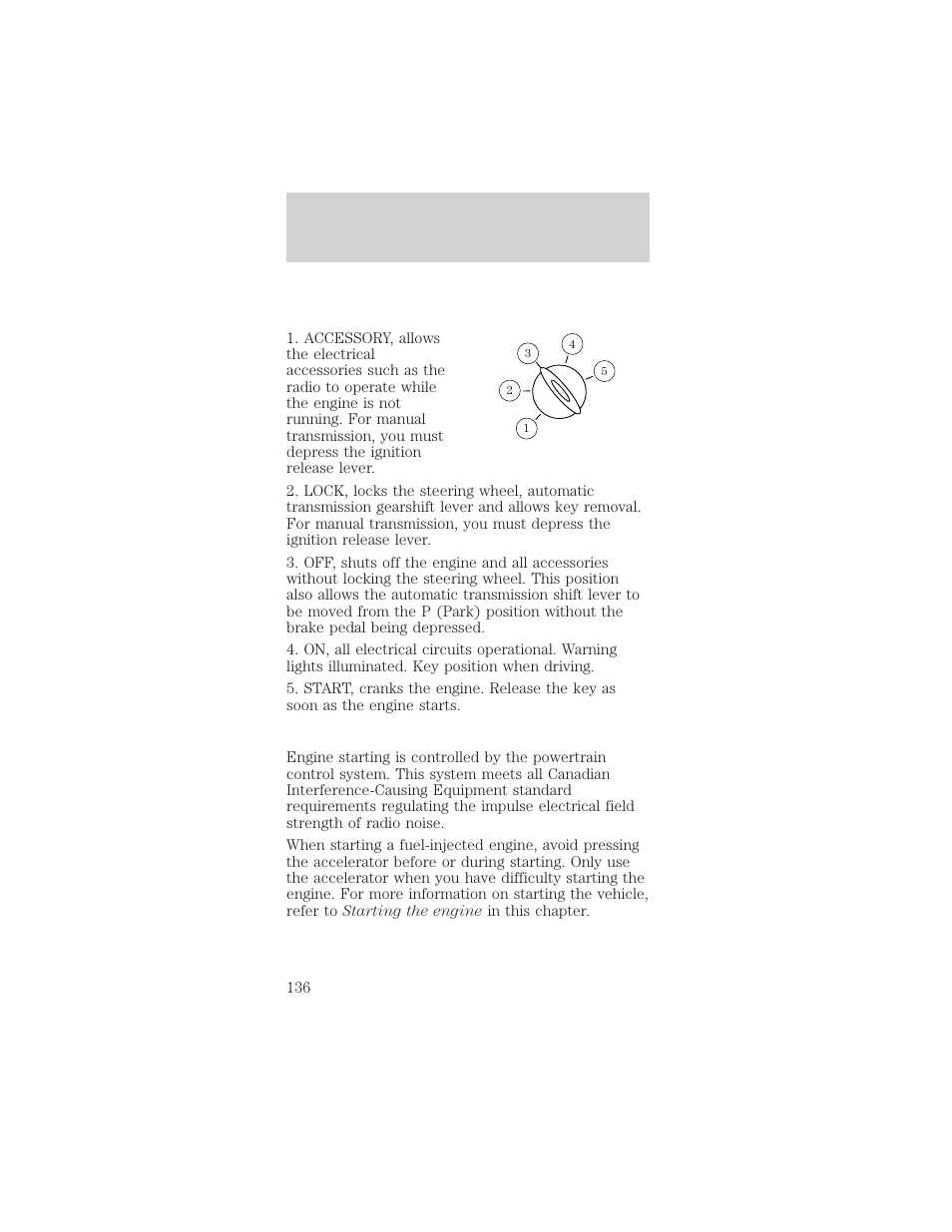 Driving | FORD 2002 Mustang v.1 User Manual | Page 136 / 264