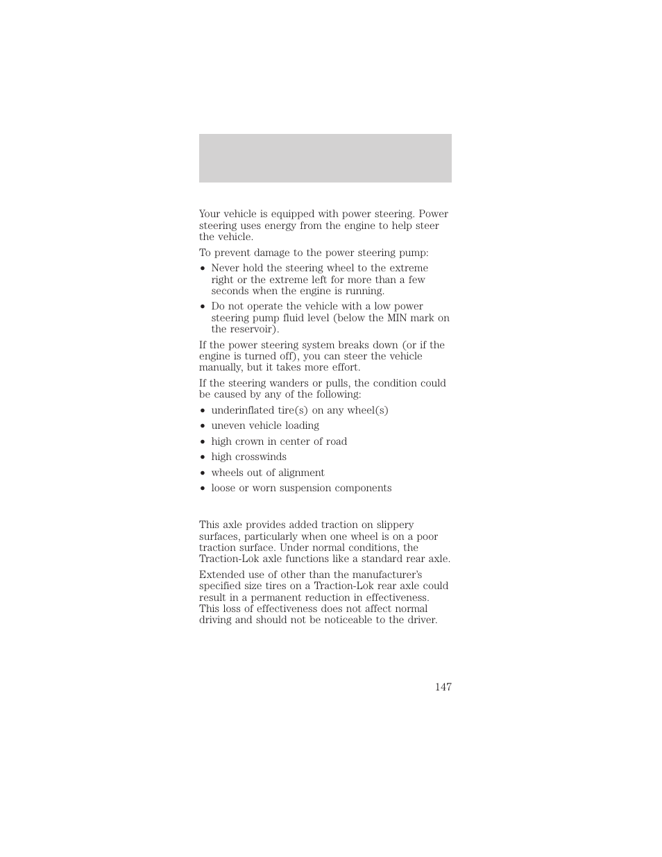 Driving | FORD 2002 Mustang v.1 User Manual | Page 147 / 264