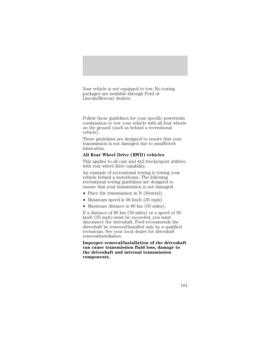 Driving | FORD 2002 Mustang v.1 User Manual | Page 161 / 264