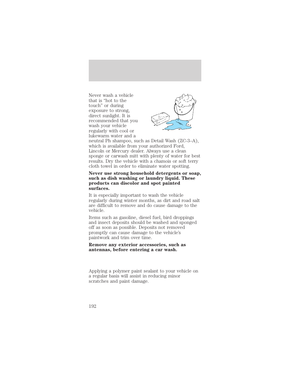 Cleaning | FORD 2002 Mustang v.1 User Manual | Page 192 / 264