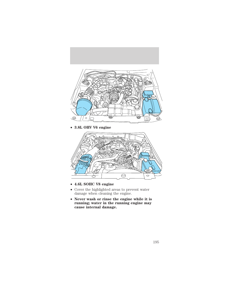 Cleaning | FORD 2002 Mustang v.1 User Manual | Page 195 / 264