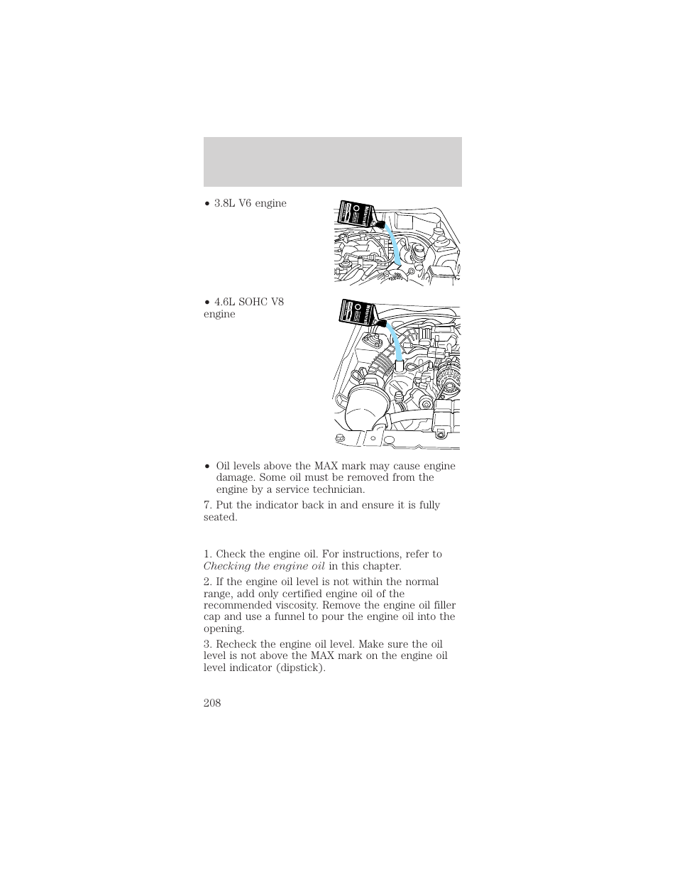 Maintenance and specifications | FORD 2002 Mustang v.1 User Manual | Page 208 / 264