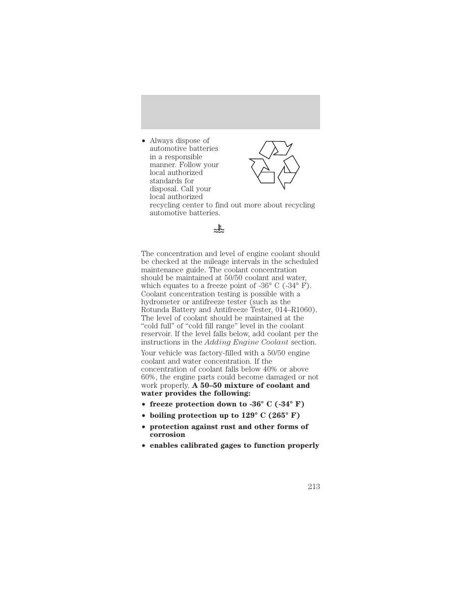 Maintenance and specifications | FORD 2002 Mustang v.1 User Manual | Page 213 / 264