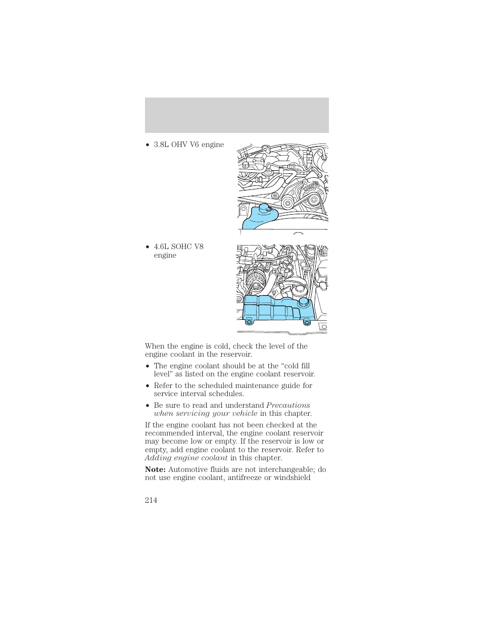 Maintenance and specifications | FORD 2002 Mustang v.1 User Manual | Page 214 / 264