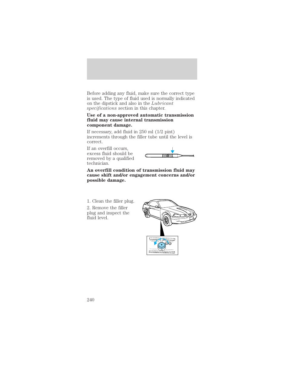 Maintenance and specifications | FORD 2002 Mustang v.1 User Manual | Page 240 / 264