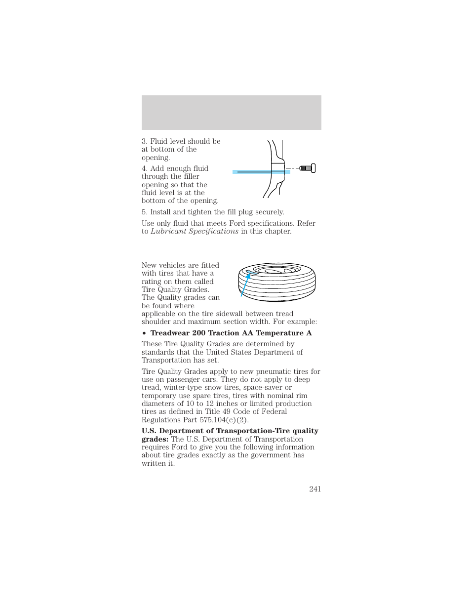 Maintenance and specifications | FORD 2002 Mustang v.1 User Manual | Page 241 / 264