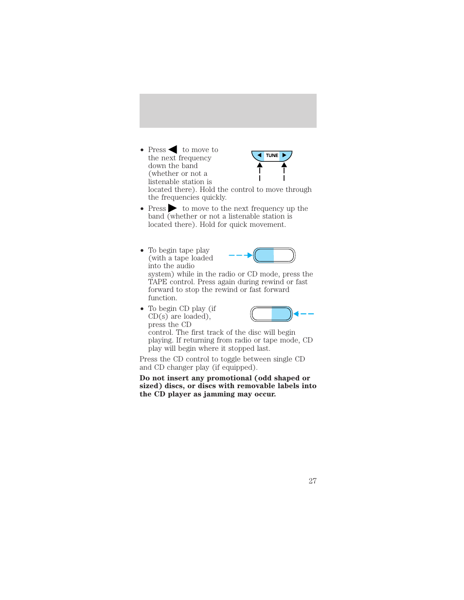 Entertainment systems | FORD 2002 Mustang v.1 User Manual | Page 27 / 264