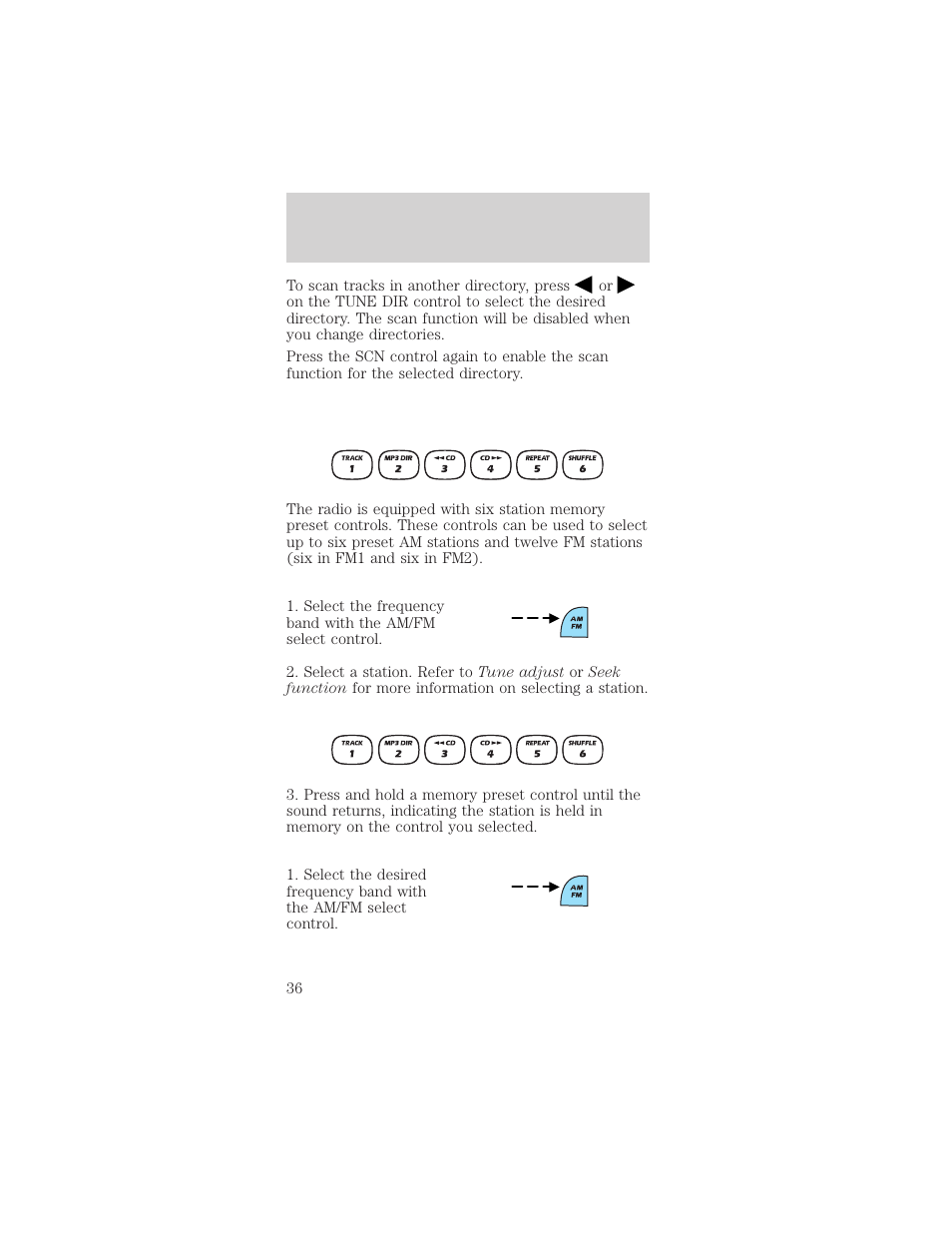 Entertainment systems | FORD 2002 Mustang v.1 User Manual | Page 36 / 264