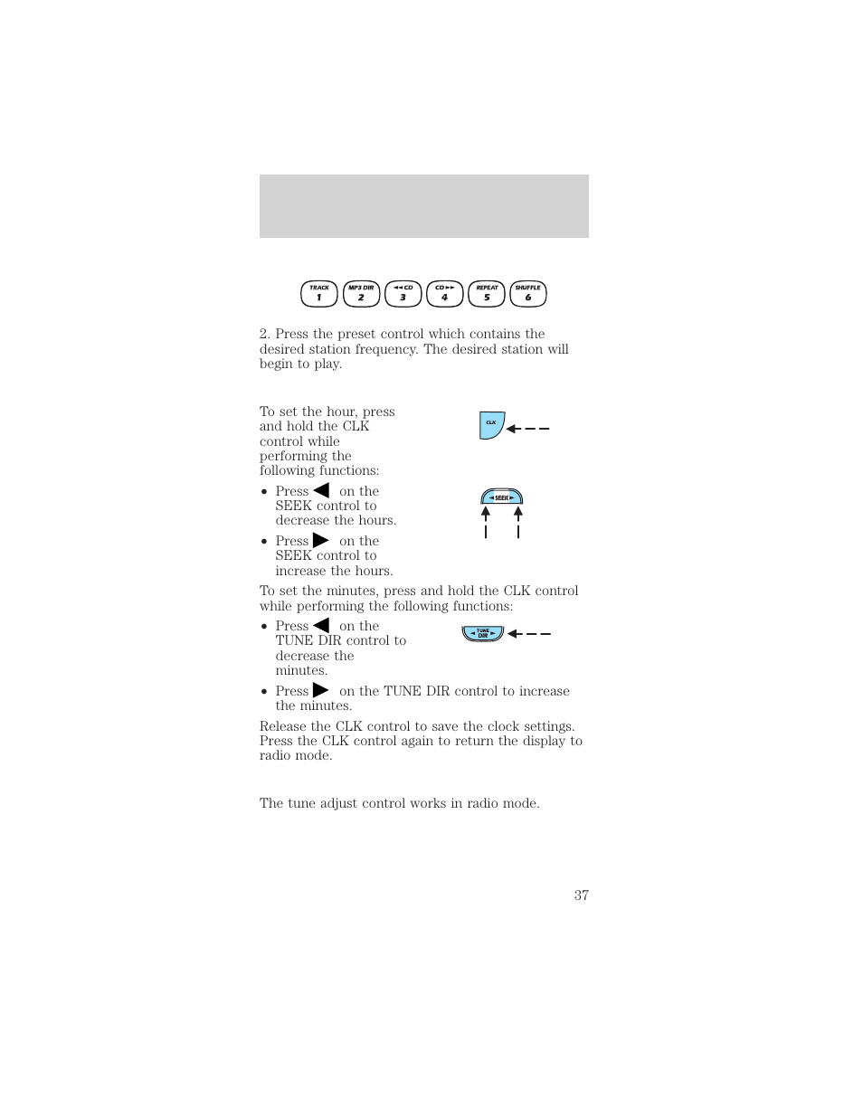 Entertainment systems | FORD 2002 Mustang v.1 User Manual | Page 37 / 264