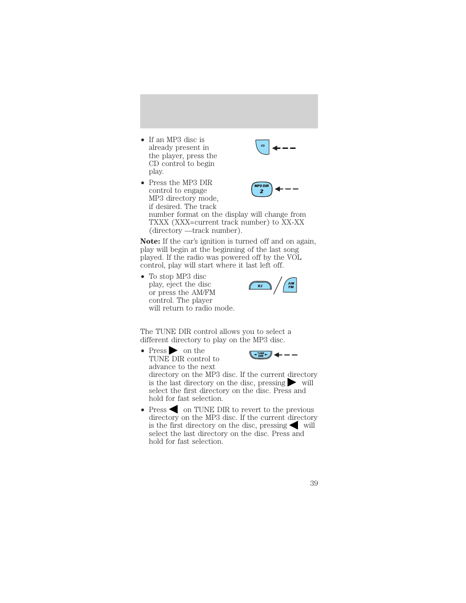 Entertainment systems | FORD 2002 Mustang v.1 User Manual | Page 39 / 264