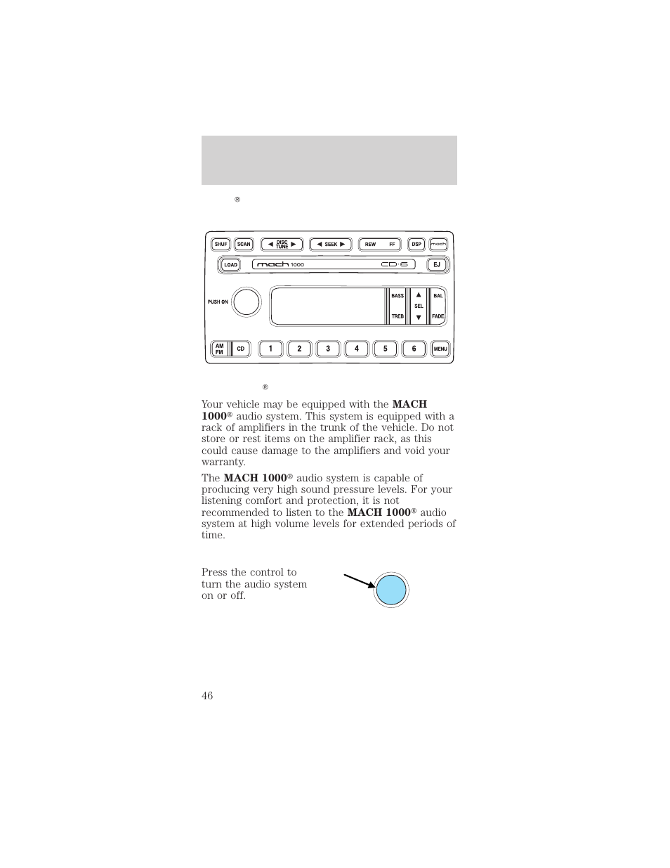 Entertainment systems | FORD 2002 Mustang v.1 User Manual | Page 46 / 264