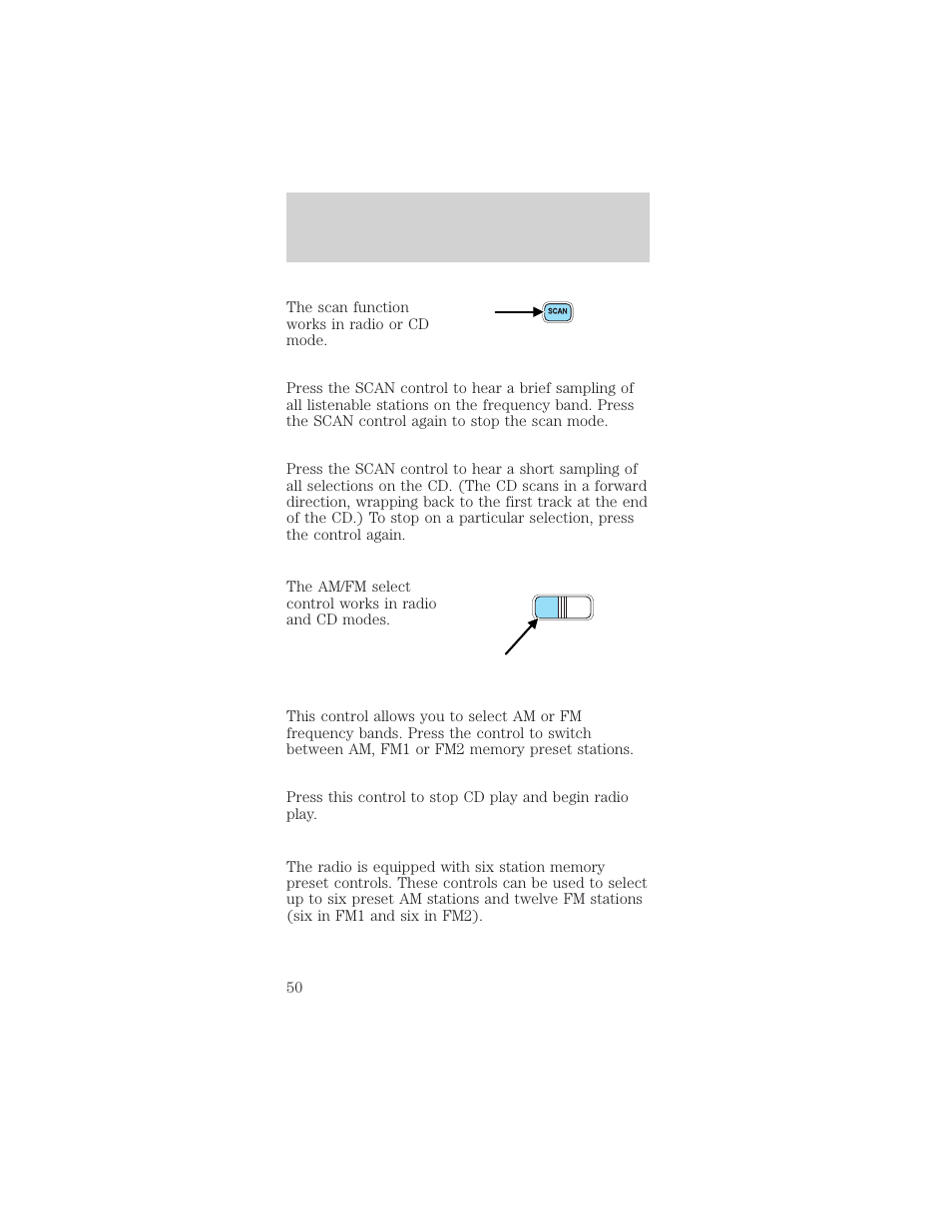 Entertainment systems | FORD 2002 Mustang v.1 User Manual | Page 50 / 264