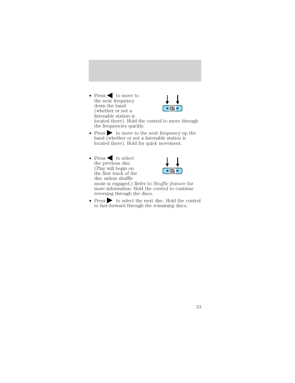 Entertainment systems | FORD 2002 Mustang v.1 User Manual | Page 53 / 264