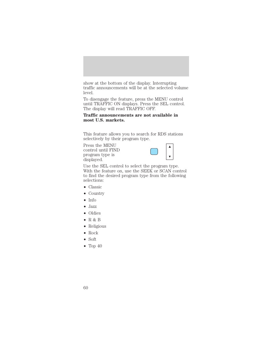 Entertainment systems | FORD 2002 Mustang v.1 User Manual | Page 60 / 264