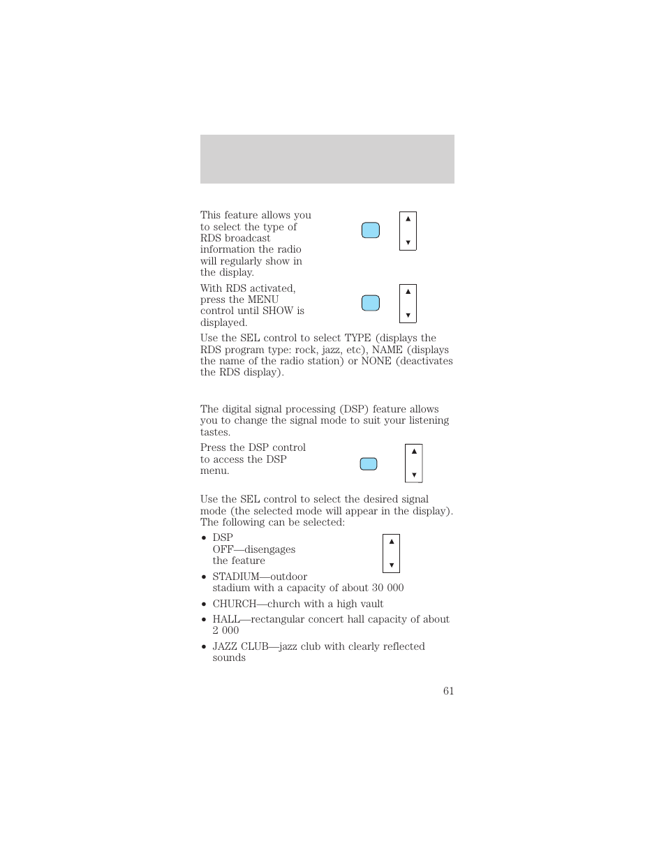 Entertainment systems | FORD 2002 Mustang v.1 User Manual | Page 61 / 264