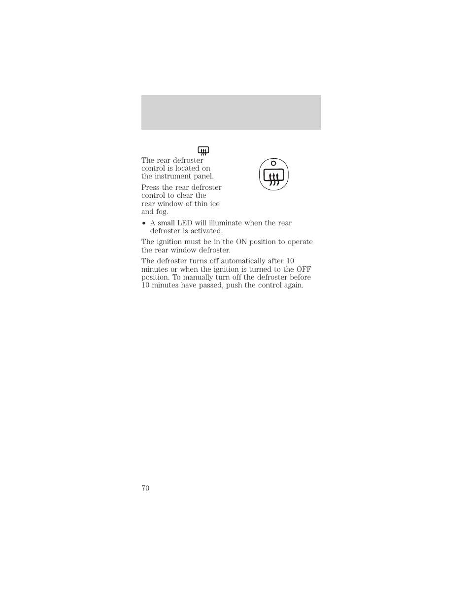 Climate controls | FORD 2002 Mustang v.1 User Manual | Page 70 / 264