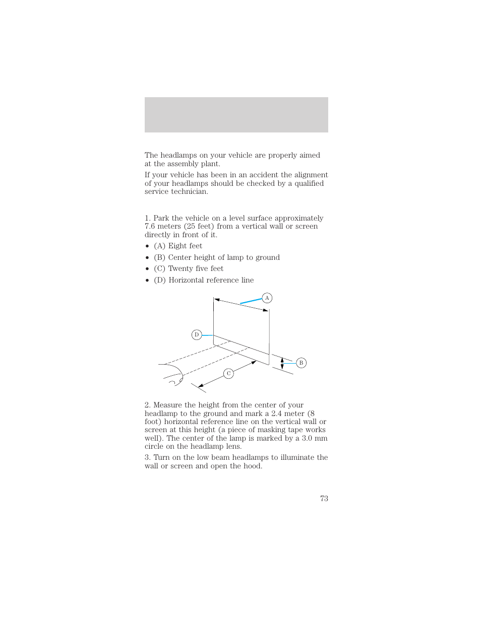 Lights | FORD 2002 Mustang v.1 User Manual | Page 73 / 264