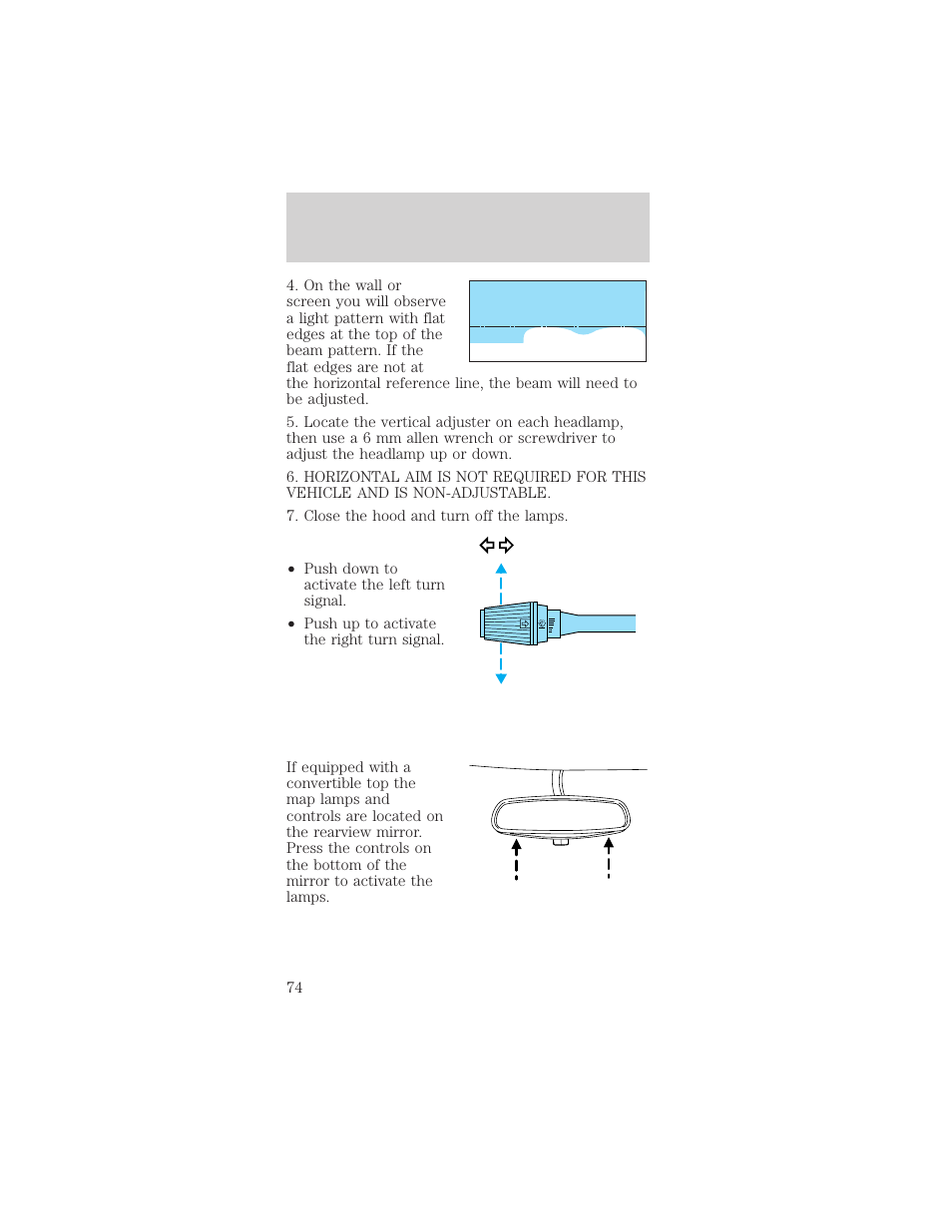 Lights | FORD 2002 Mustang v.1 User Manual | Page 74 / 264