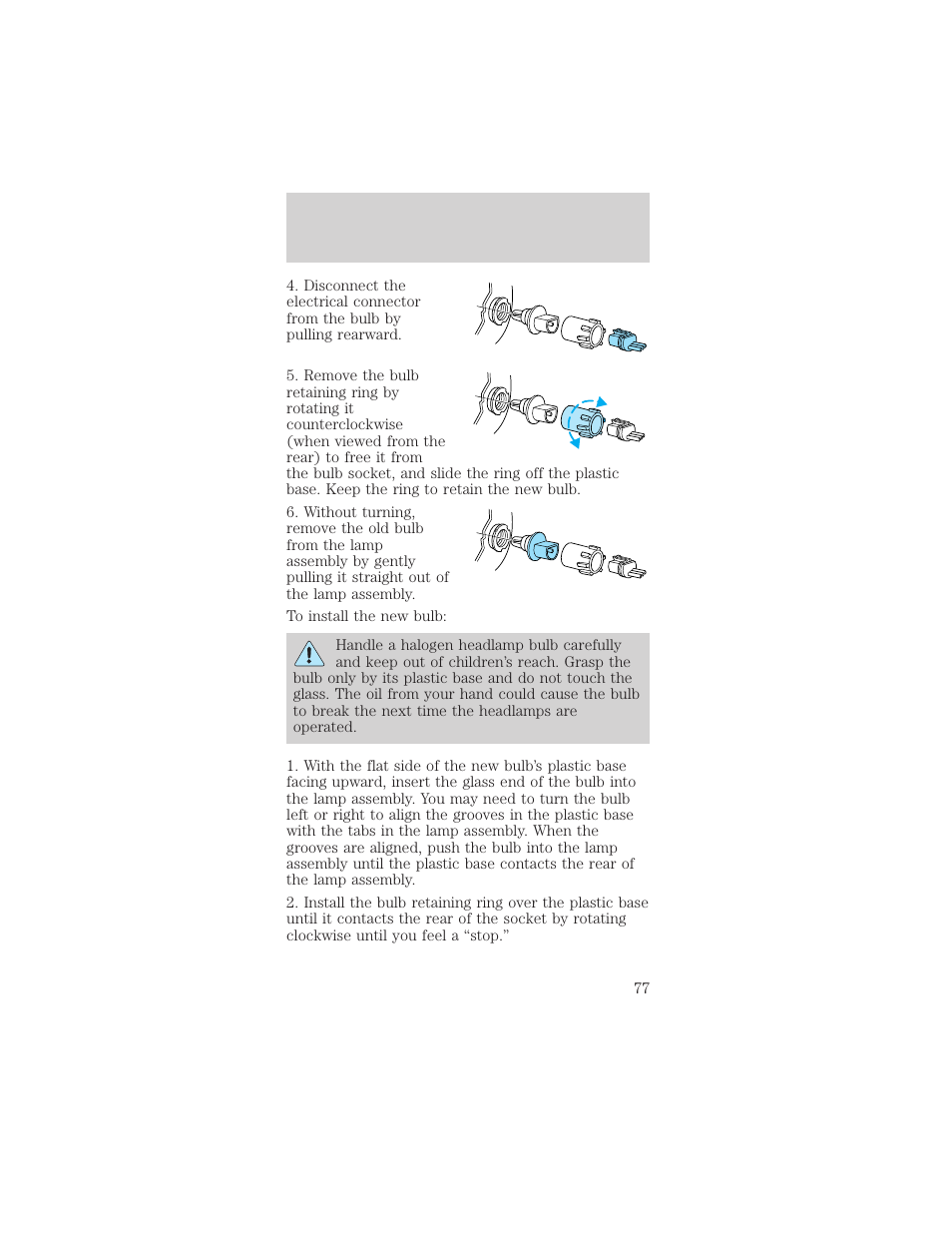 Lights | FORD 2002 Mustang v.1 User Manual | Page 77 / 264