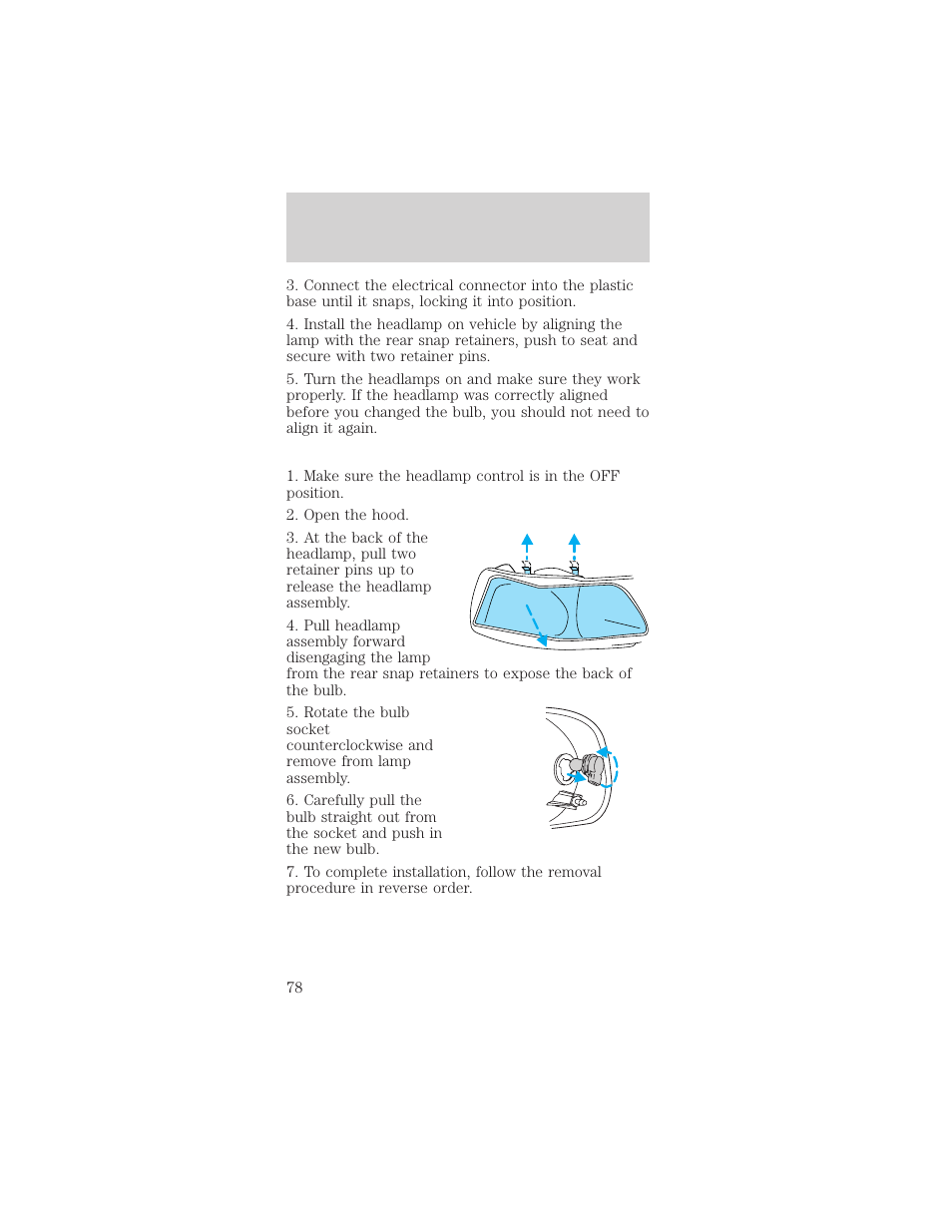 Lights | FORD 2002 Mustang v.1 User Manual | Page 78 / 264