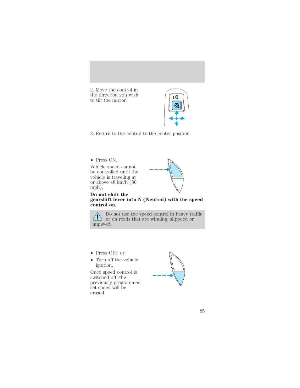 Driver controls | FORD 2002 Mustang v.1 User Manual | Page 85 / 264