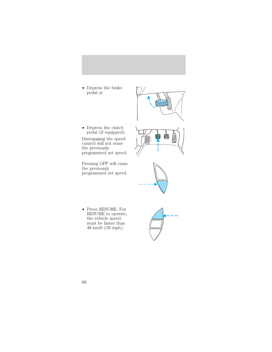 Driver controls | FORD 2002 Mustang v.1 User Manual | Page 88 / 264