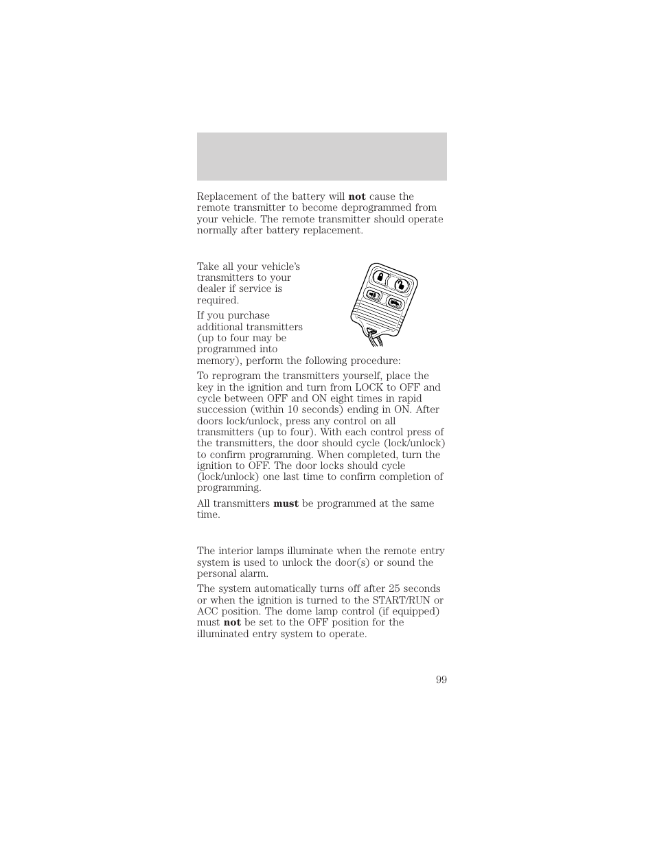 Locks and security | FORD 2002 Mustang v.1 User Manual | Page 99 / 264