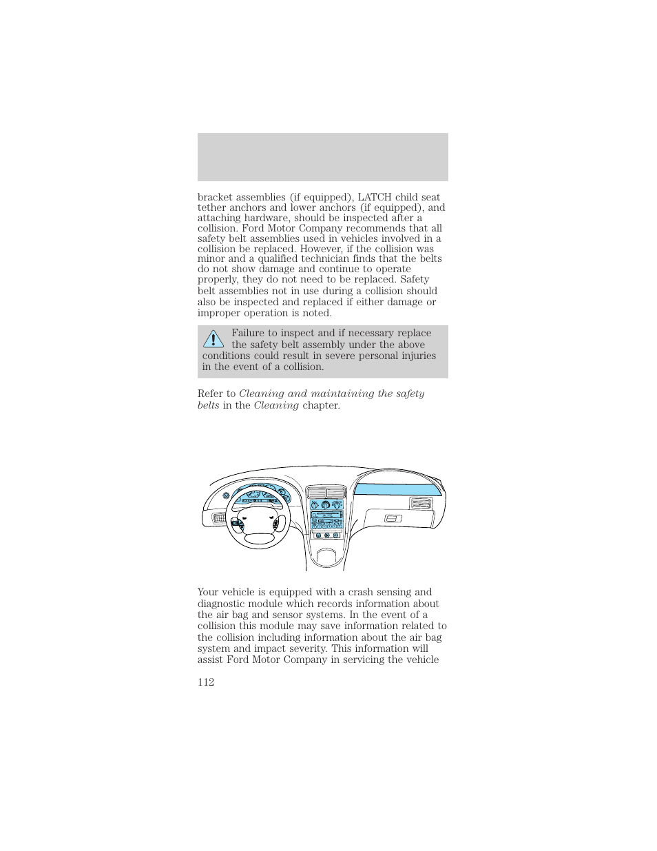 Seating and safety restraints | FORD 2002 Mustang v.2 User Manual | Page 112 / 256