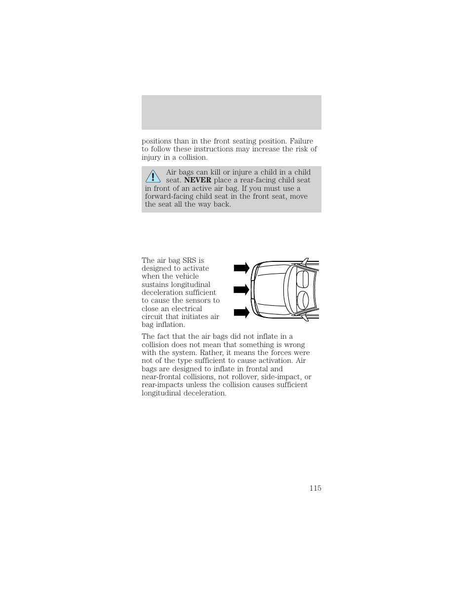 Seating and safety restraints | FORD 2002 Mustang v.2 User Manual | Page 115 / 256