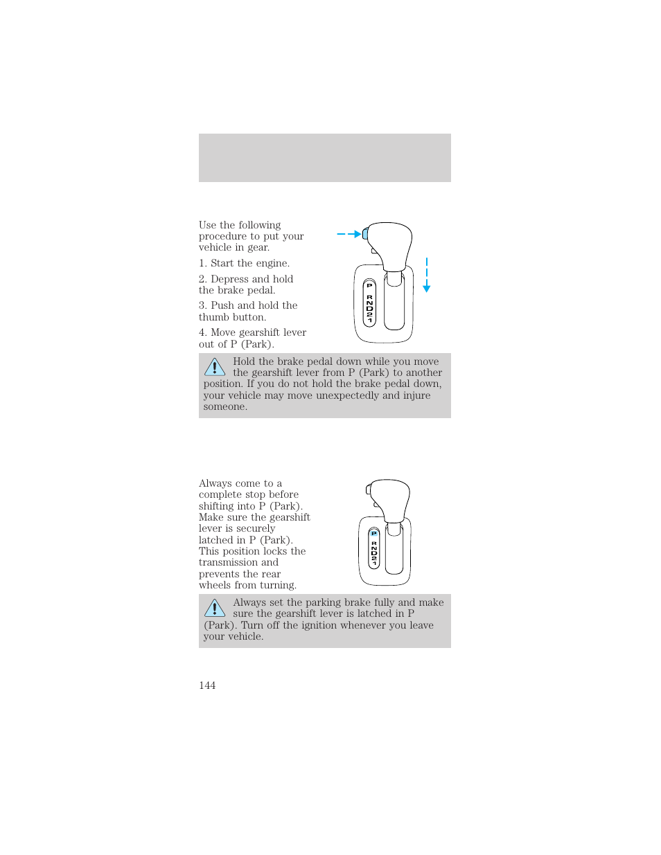 Driving | FORD 2002 Mustang v.2 User Manual | Page 144 / 256