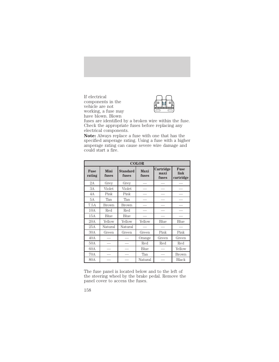 Roadside emergencies | FORD 2002 Mustang v.2 User Manual | Page 158 / 256