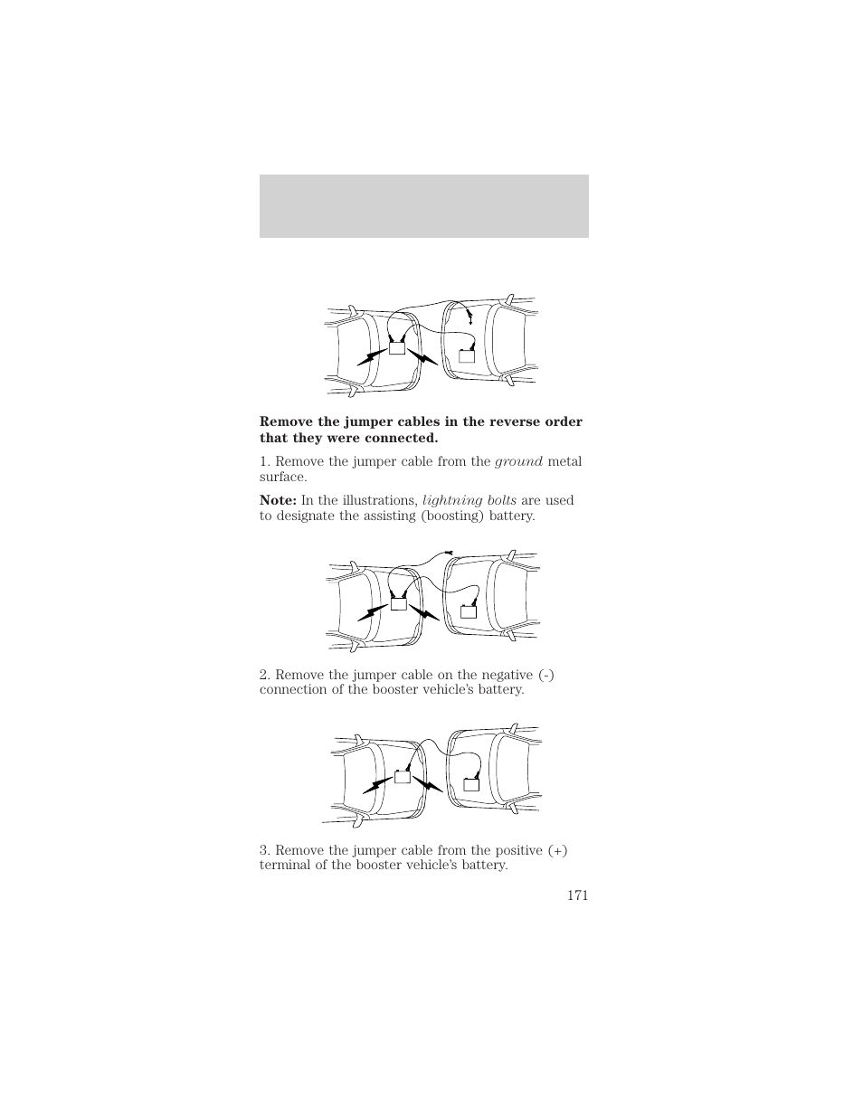 Roadside emergencies | FORD 2002 Mustang v.2 User Manual | Page 171 / 256