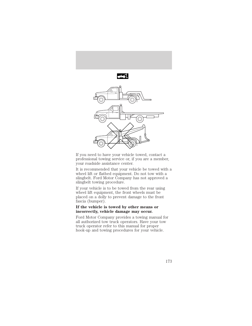 Roadside emergencies | FORD 2002 Mustang v.2 User Manual | Page 173 / 256