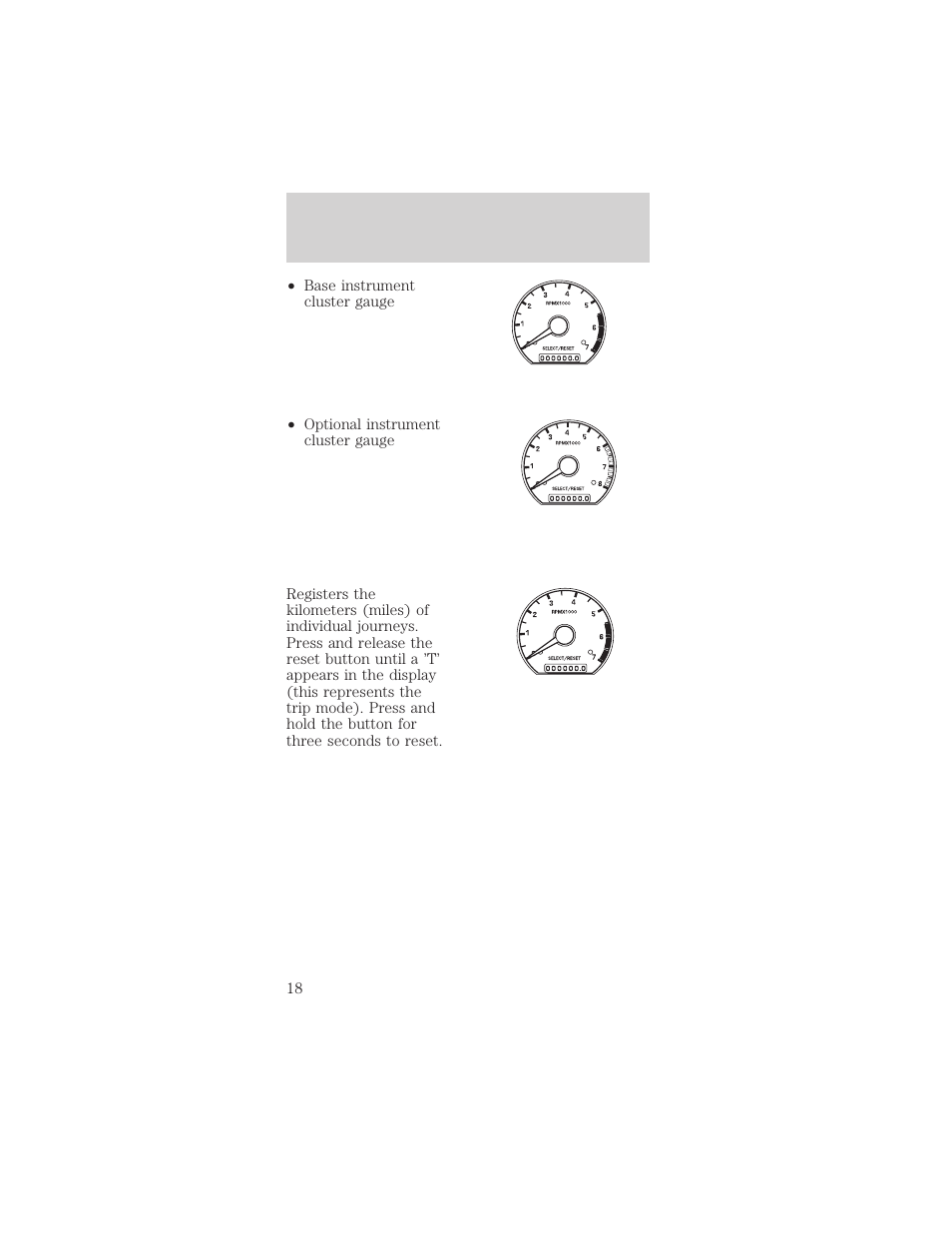 Instrument cluster | FORD 2002 Mustang v.2 User Manual | Page 18 / 256