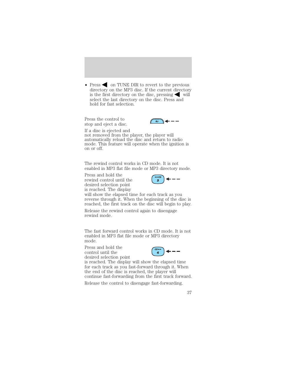 Entertainment systems | FORD 2002 Mustang v.2 User Manual | Page 37 / 256