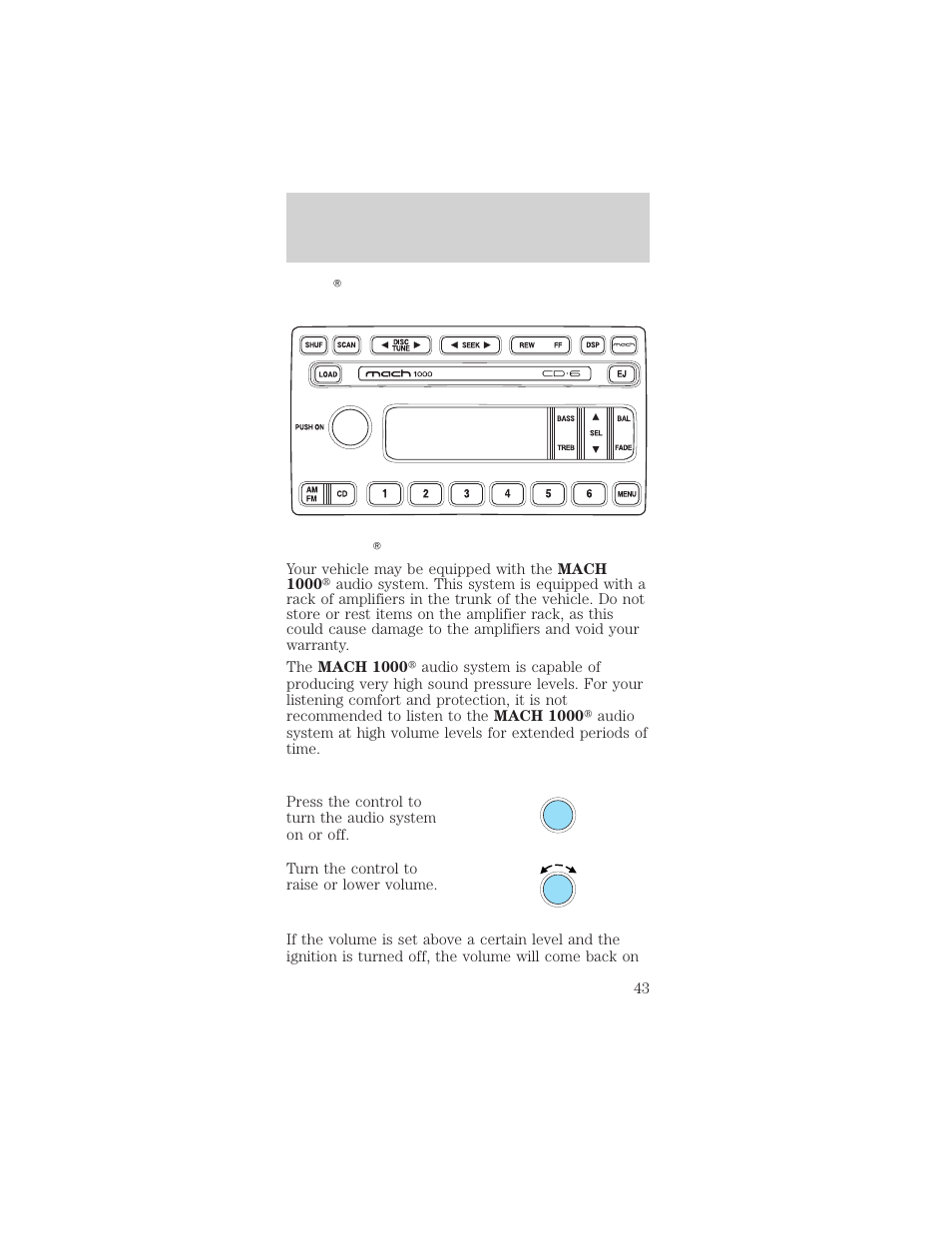 Entertainment systems | FORD 2002 Mustang v.2 User Manual | Page 43 / 256