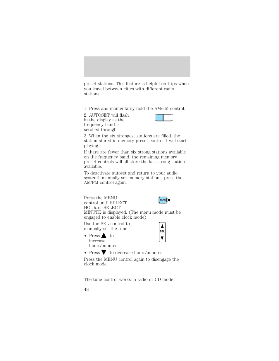 Entertainment systems | FORD 2002 Mustang v.2 User Manual | Page 48 / 256