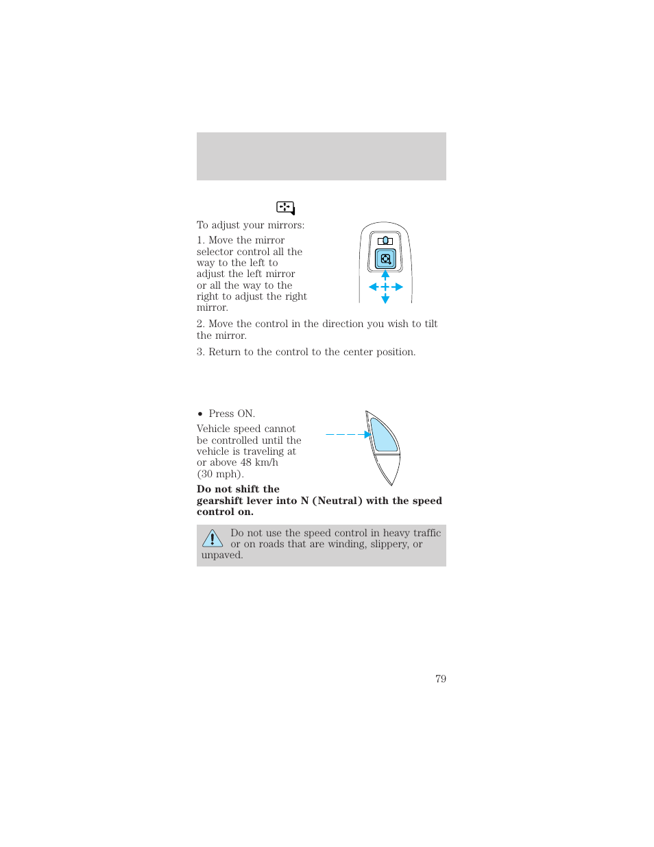 Driver controls | FORD 2002 Mustang v.2 User Manual | Page 79 / 256