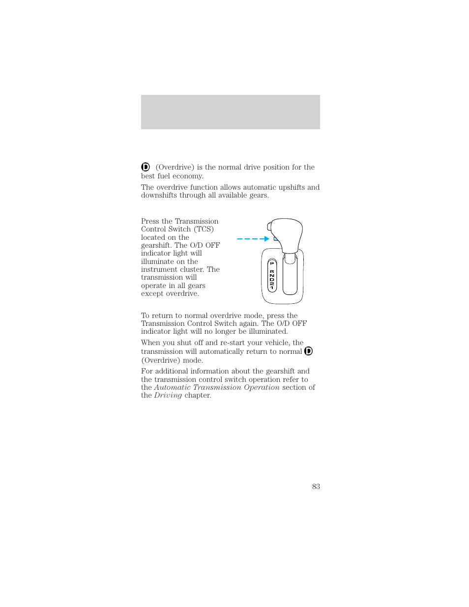 Driver controls | FORD 2002 Mustang v.2 User Manual | Page 83 / 256