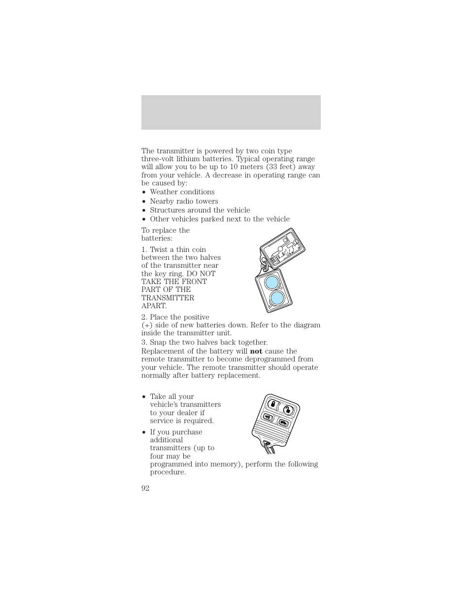 Locks and security | FORD 2002 Mustang v.2 User Manual | Page 92 / 256