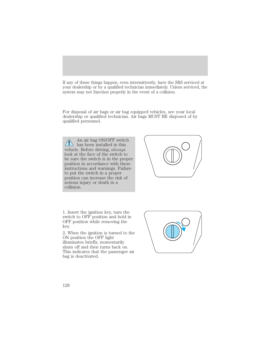 Seating and safety restraints | FORD 2002 Ranger v.1 User Manual | Page 128 / 288