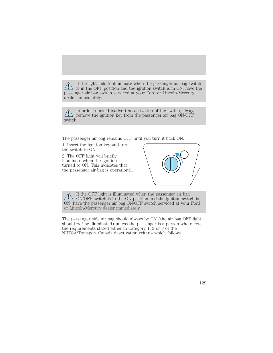 Seating and safety restraints | FORD 2002 Ranger v.1 User Manual | Page 129 / 288