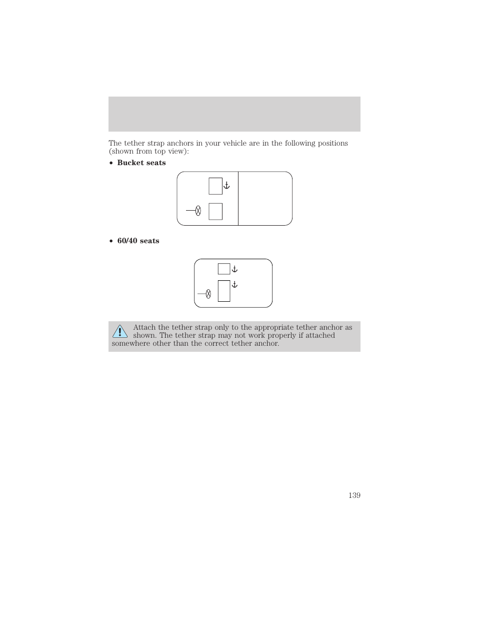 Seating and safety restraints | FORD 2002 Ranger v.1 User Manual | Page 139 / 288