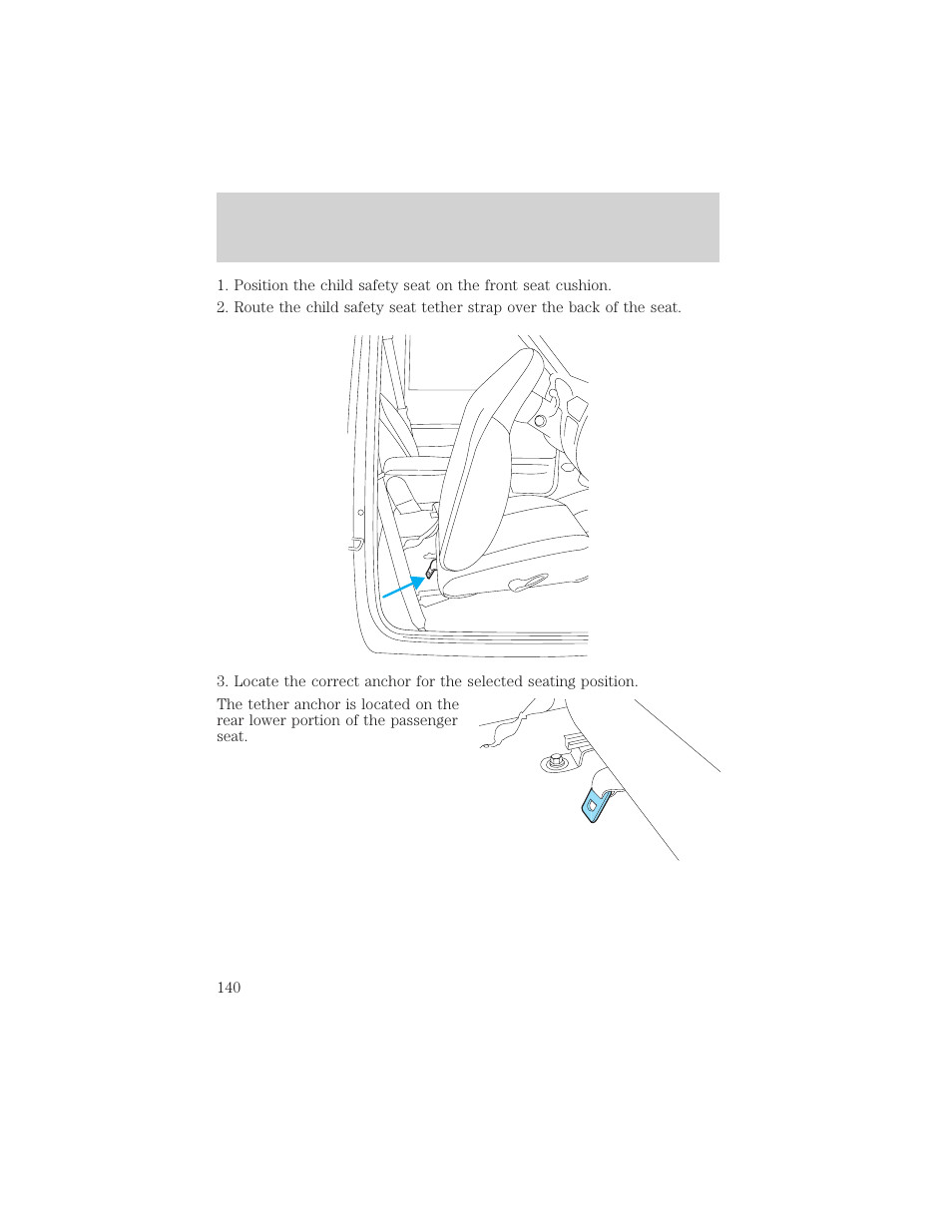 Seating and safety restraints | FORD 2002 Ranger v.1 User Manual | Page 140 / 288