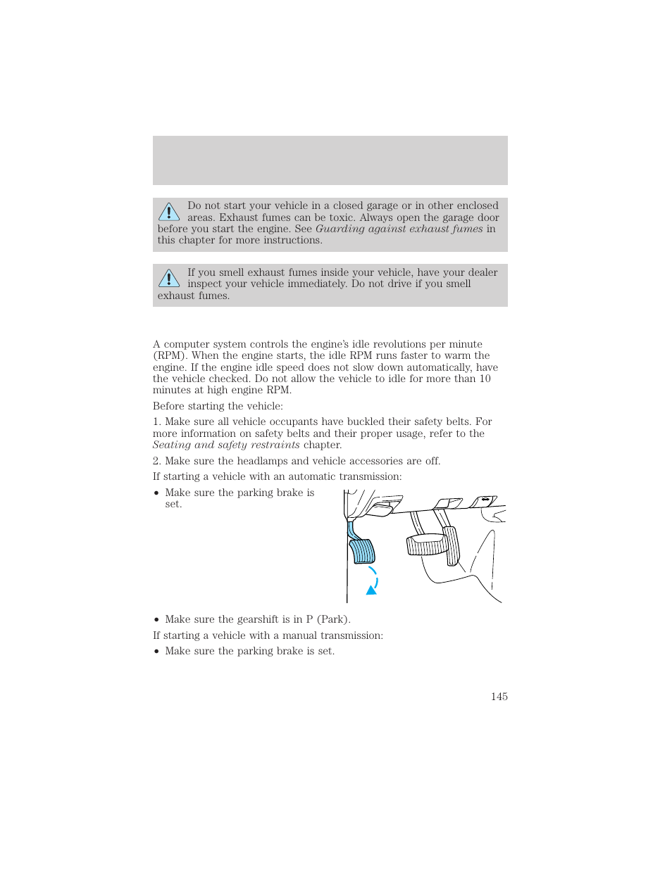 Driving | FORD 2002 Ranger v.1 User Manual | Page 145 / 288