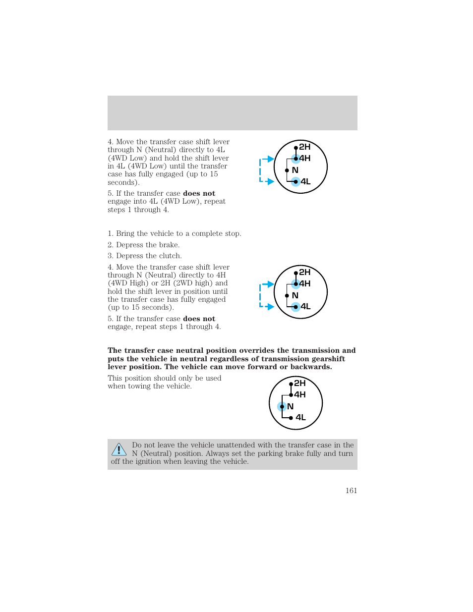 Driving | FORD 2002 Ranger v.1 User Manual | Page 161 / 288