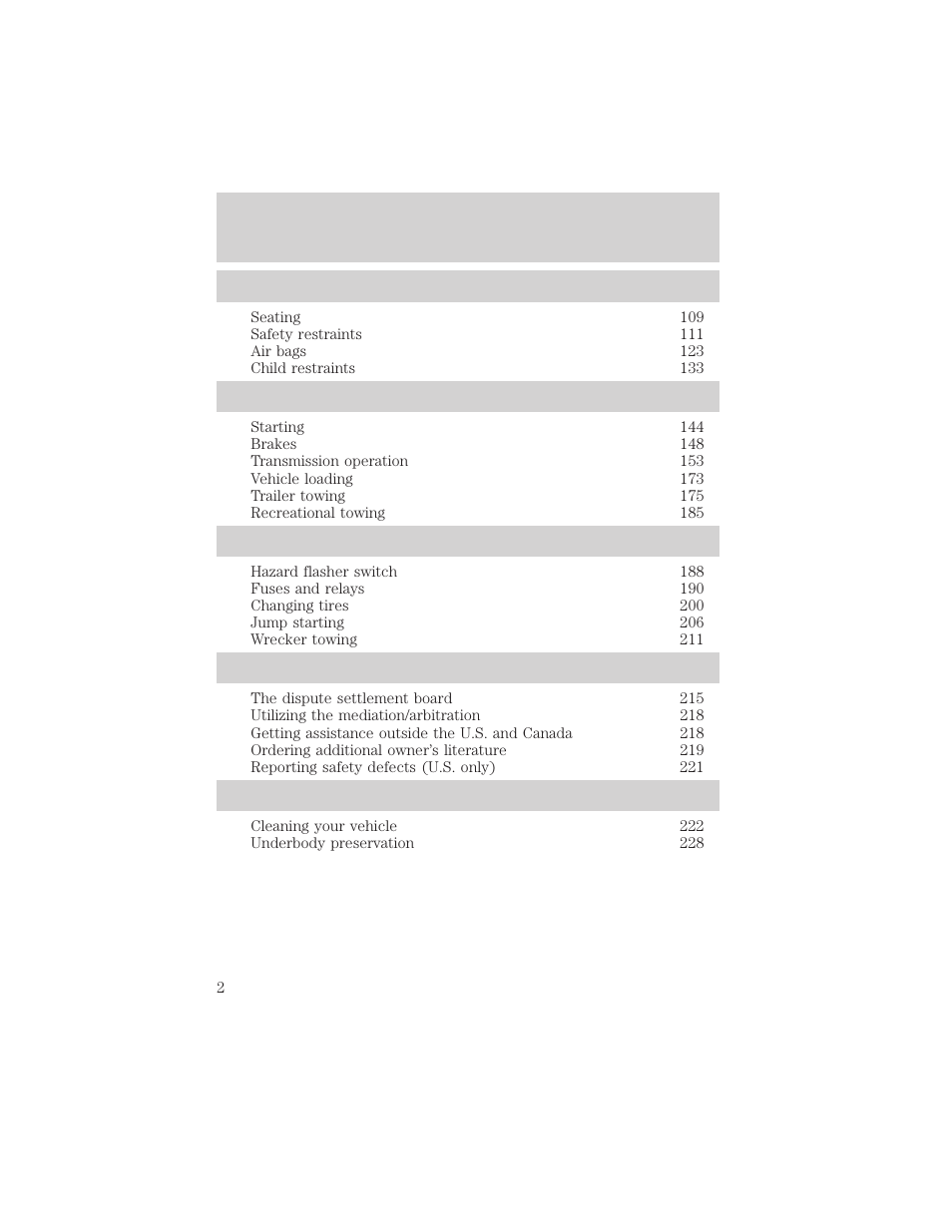 FORD 2002 Ranger v.1 User Manual | Page 2 / 288