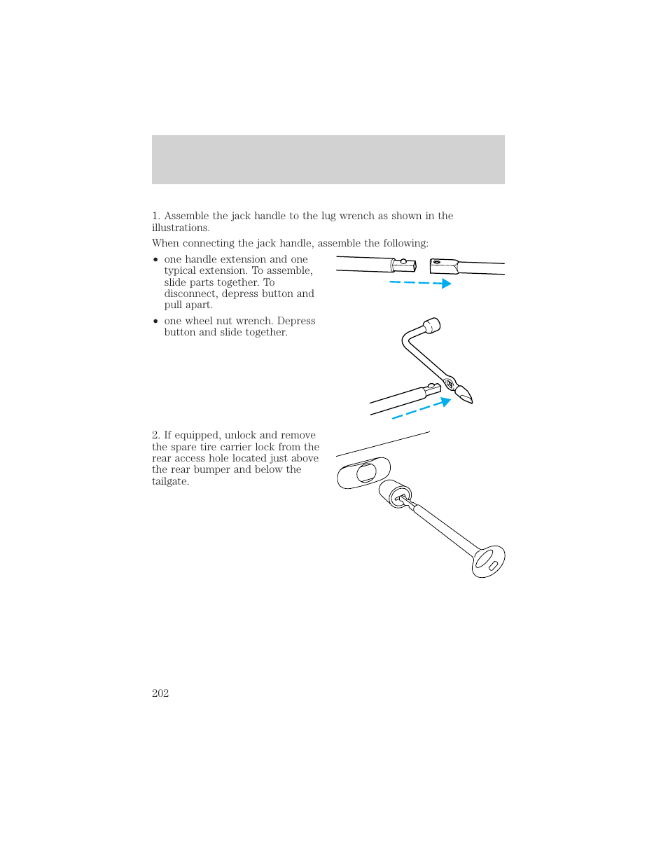 Roadside emergencies | FORD 2002 Ranger v.1 User Manual | Page 202 / 288