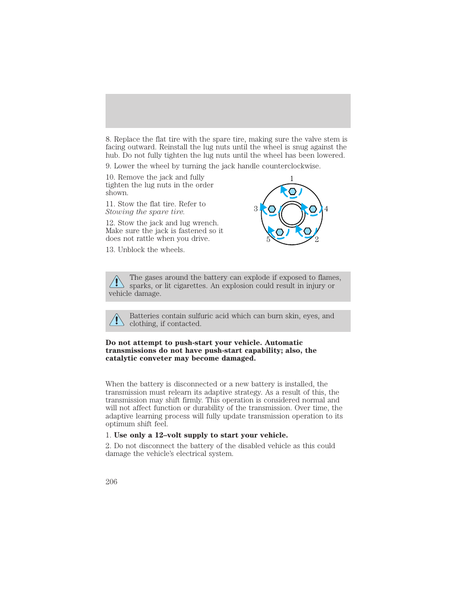 Roadside emergencies | FORD 2002 Ranger v.1 User Manual | Page 206 / 288